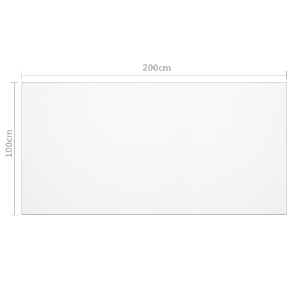vidaXL Folie de protecție masă, transparent, 200 x 100 cm, PVC, 2 mm