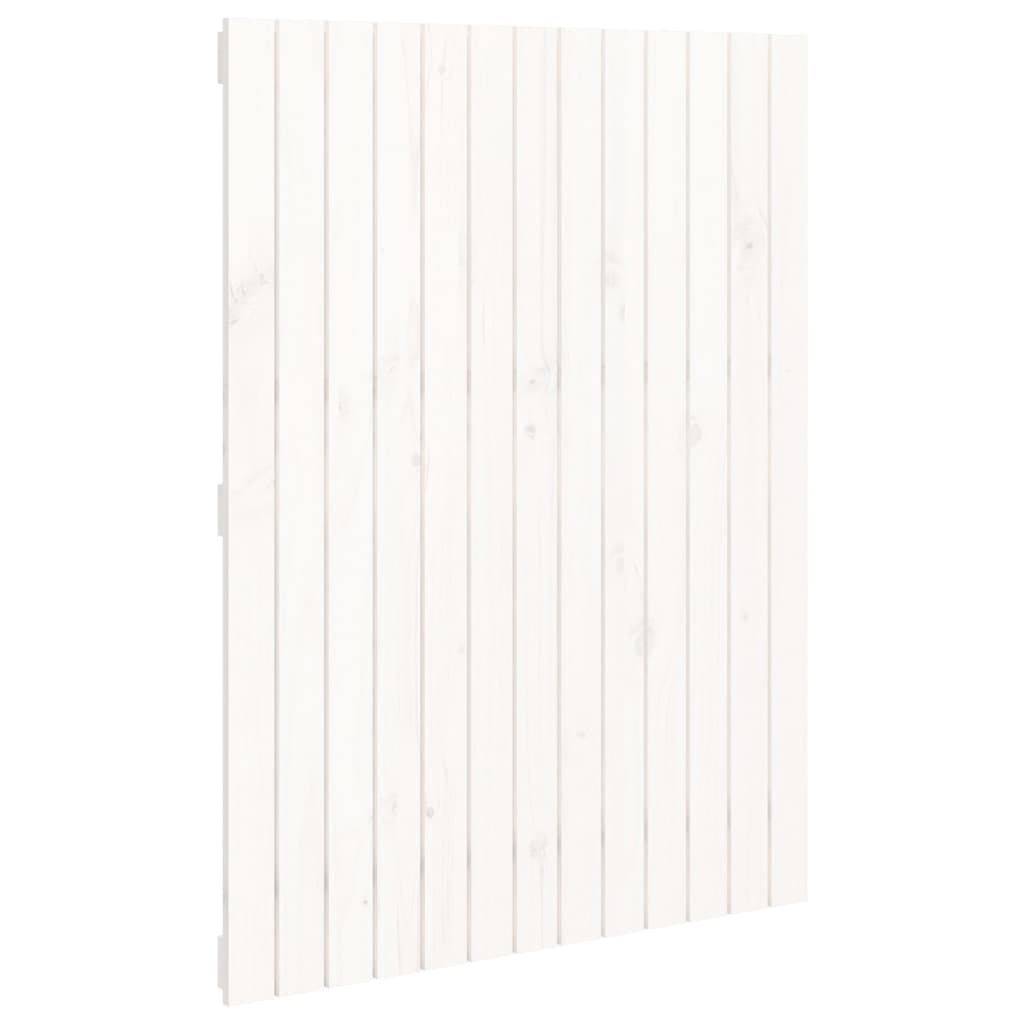 vidaXL Tăblie de pat pentru perete, alb, 82,5x3x110 cm, lemn masiv pin