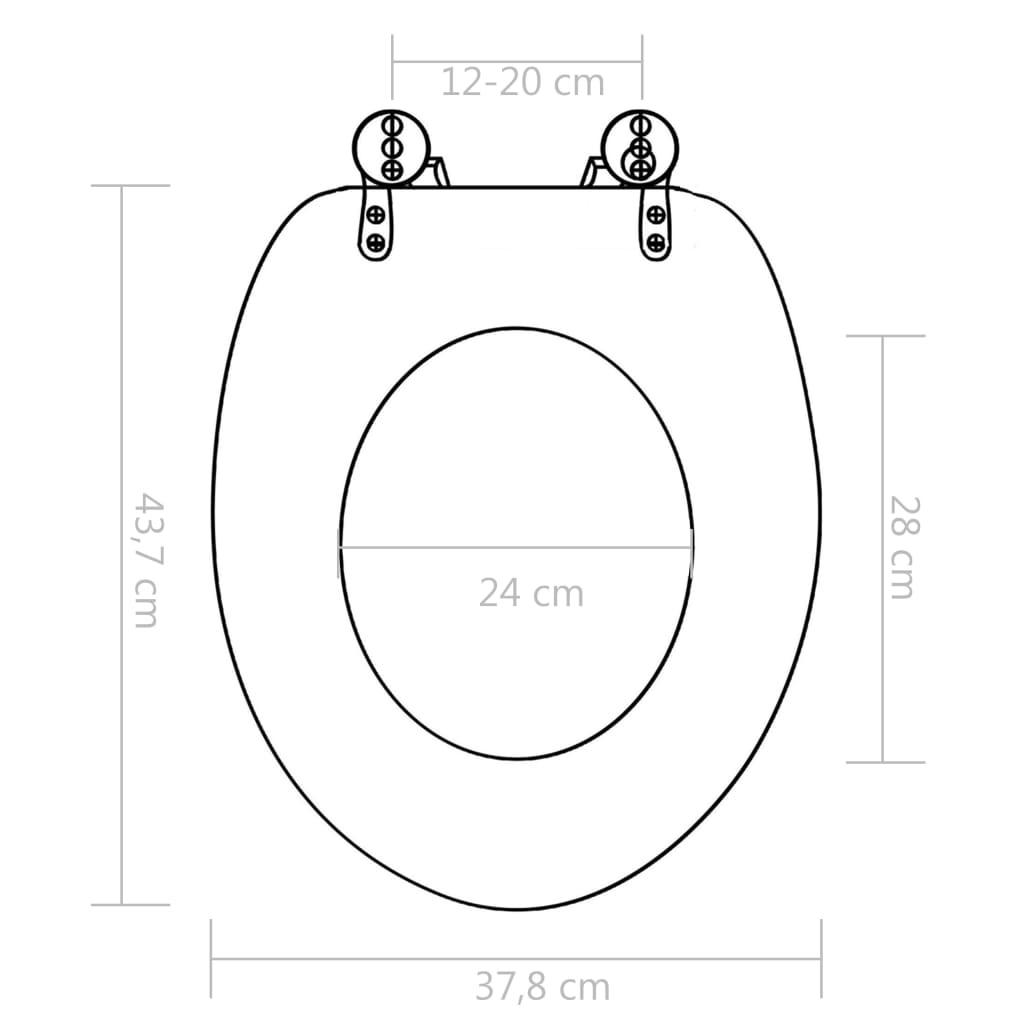 vidaXL Capace WC cu închidere silențioasă, 2 buc., MDF, design scoici