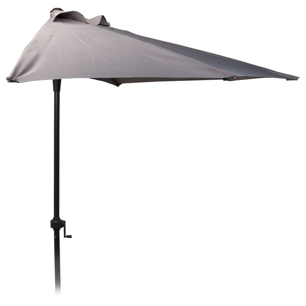 ProGarden Umbrelă de soare, gri deschis, 250 cm, semirotundă