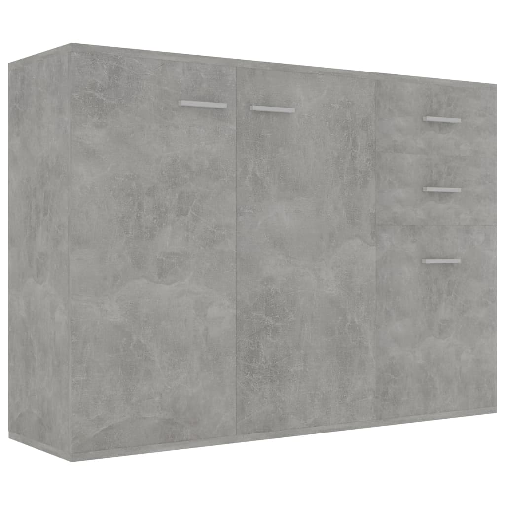 vidaXL Servantă, gri beton, 105 x 30 x 75 cm, PAL