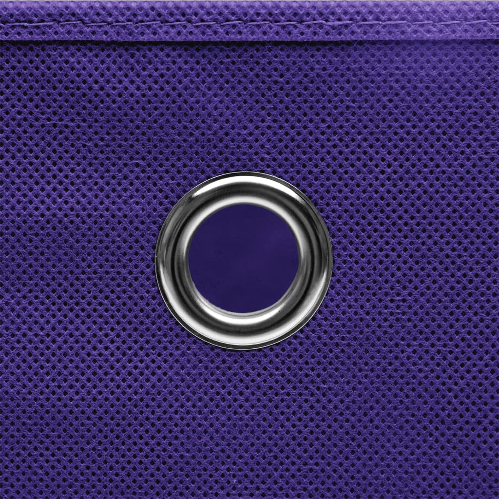 vidaXL Cutii depozitare cu capace 10 buc. violet, 32x32x32 cm, textil
