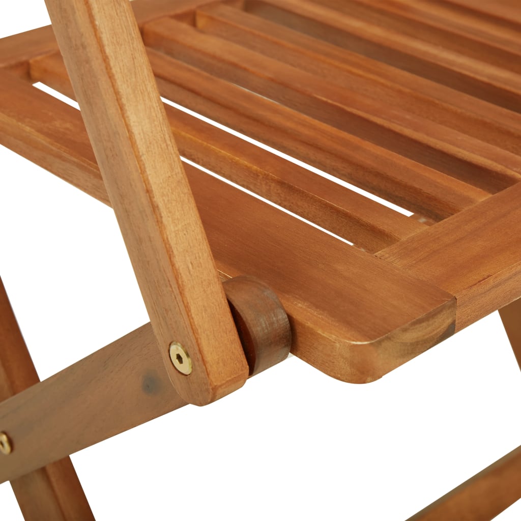vidaXL Set mobilier bistro pliabil, 3 piese, lemn masiv de acacia