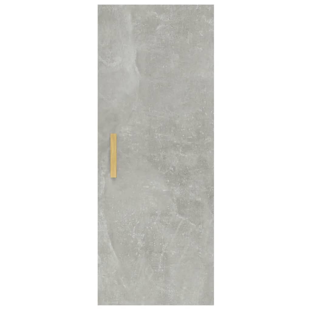 vidaXL Dulap de perete, gri beton, 34,5x34x90 cm, lemn compozit