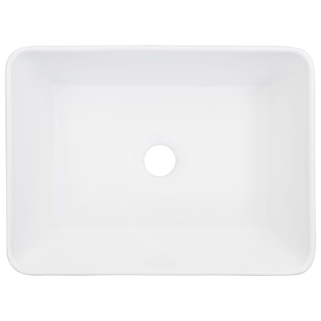 vidaXL Chiuvetă de baie, alb, 40 x 30 x 13 cm, ceramică