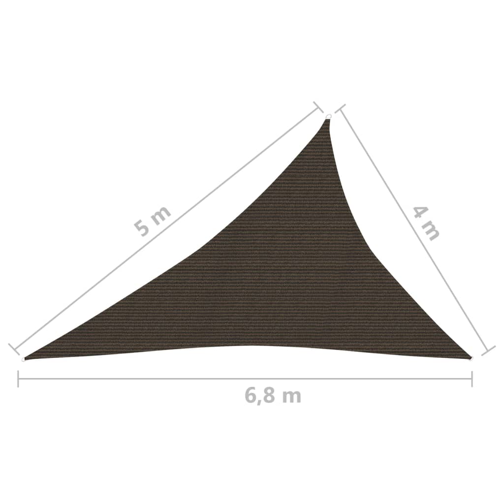 vidaXL Pânză parasolar, maro, 4x5x6,8 m, HDPE, 160 g/m²