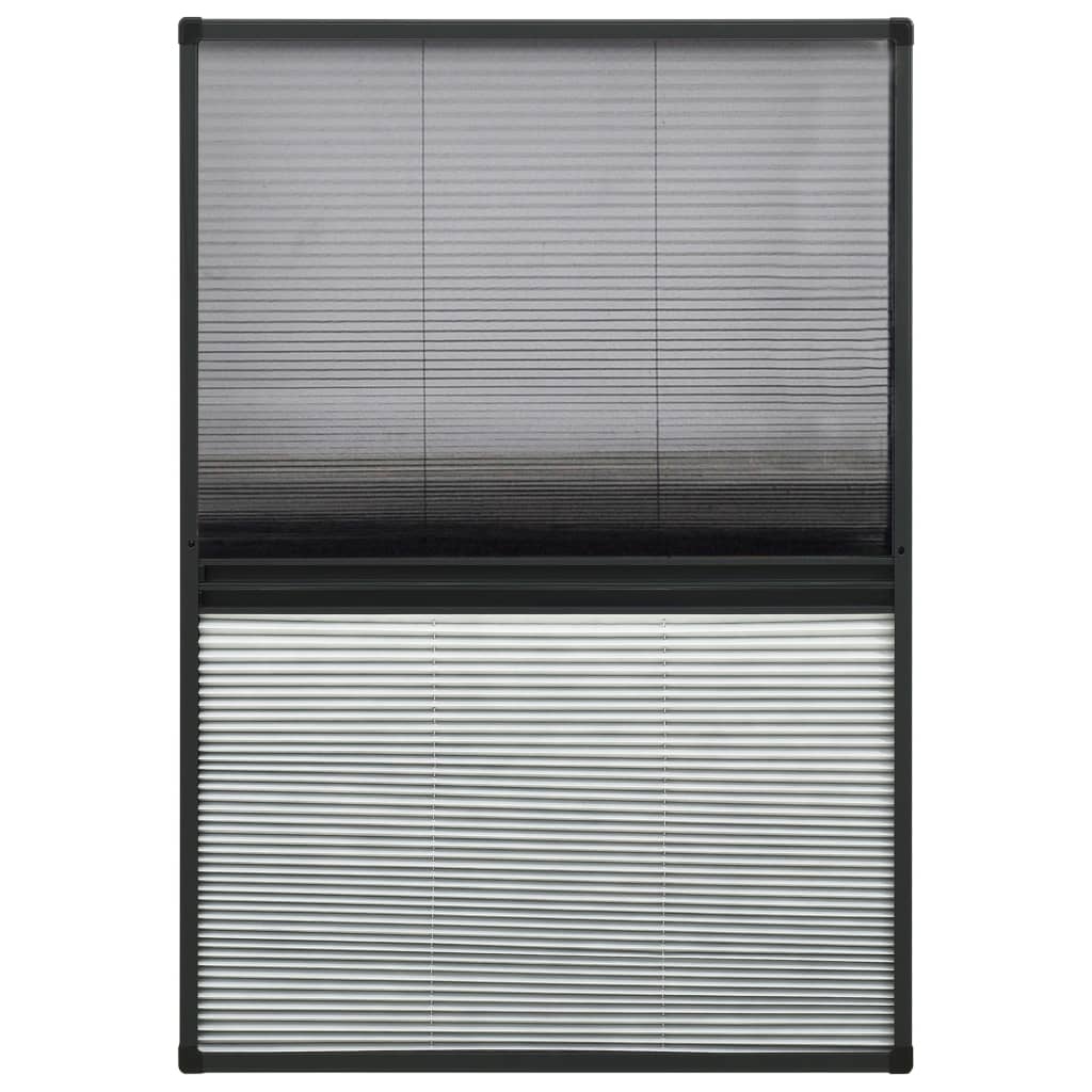 vidaXL Plasă insecte pentru ferestre, 100x160 cm, aluminiu, cu umbrar