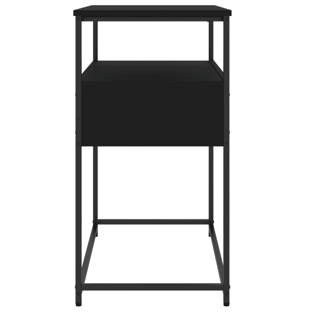 vidaXL Măsuță consolă, negru, 75x40x75 cm, lemn compozit