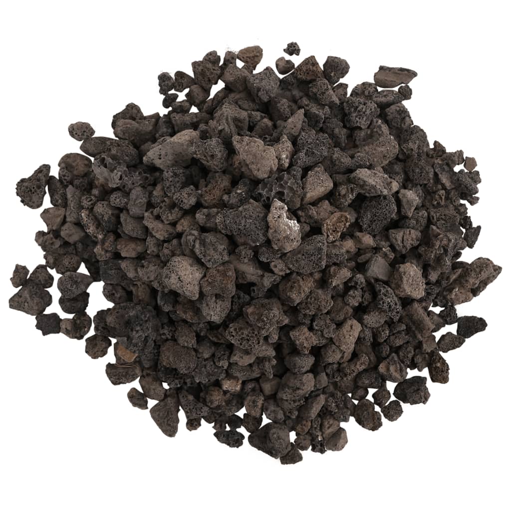 vidaXL Roci vulcanice, 10 kg, negru, 1-2 cm
