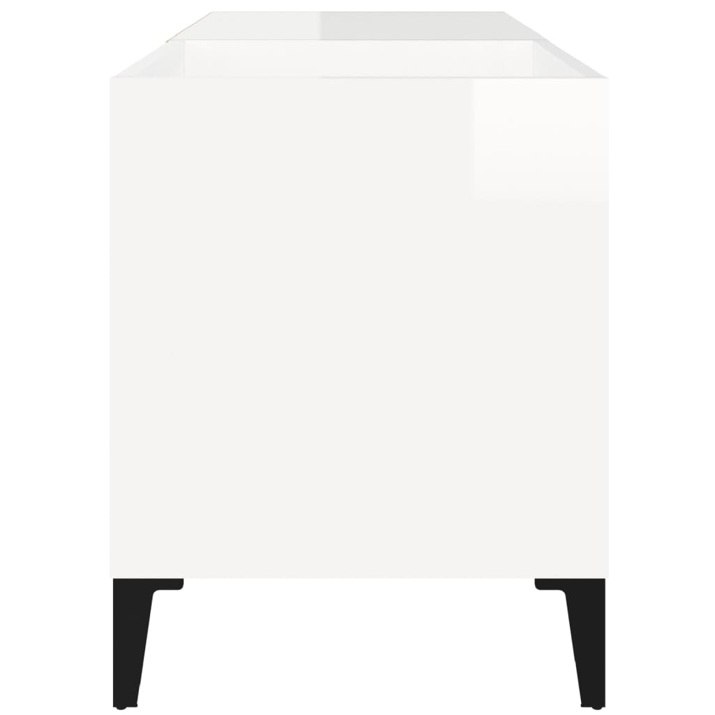 vidaXL Dulapuri pentru discuri alb lucios 84,5x38x48 cm lemn prelucrat