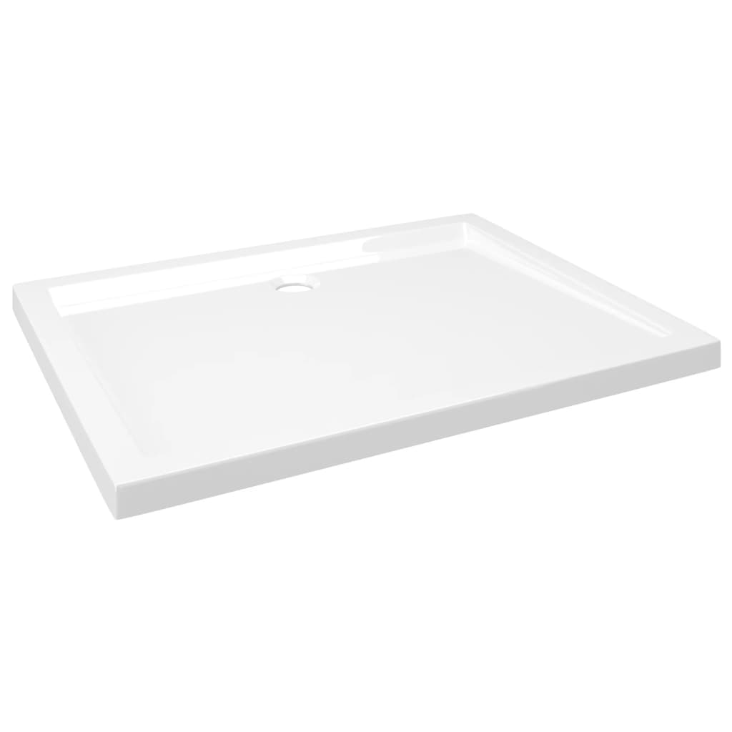 vidaXL Cădiță de duș dreptunghiulară din ABS, alb, 70x90 cm