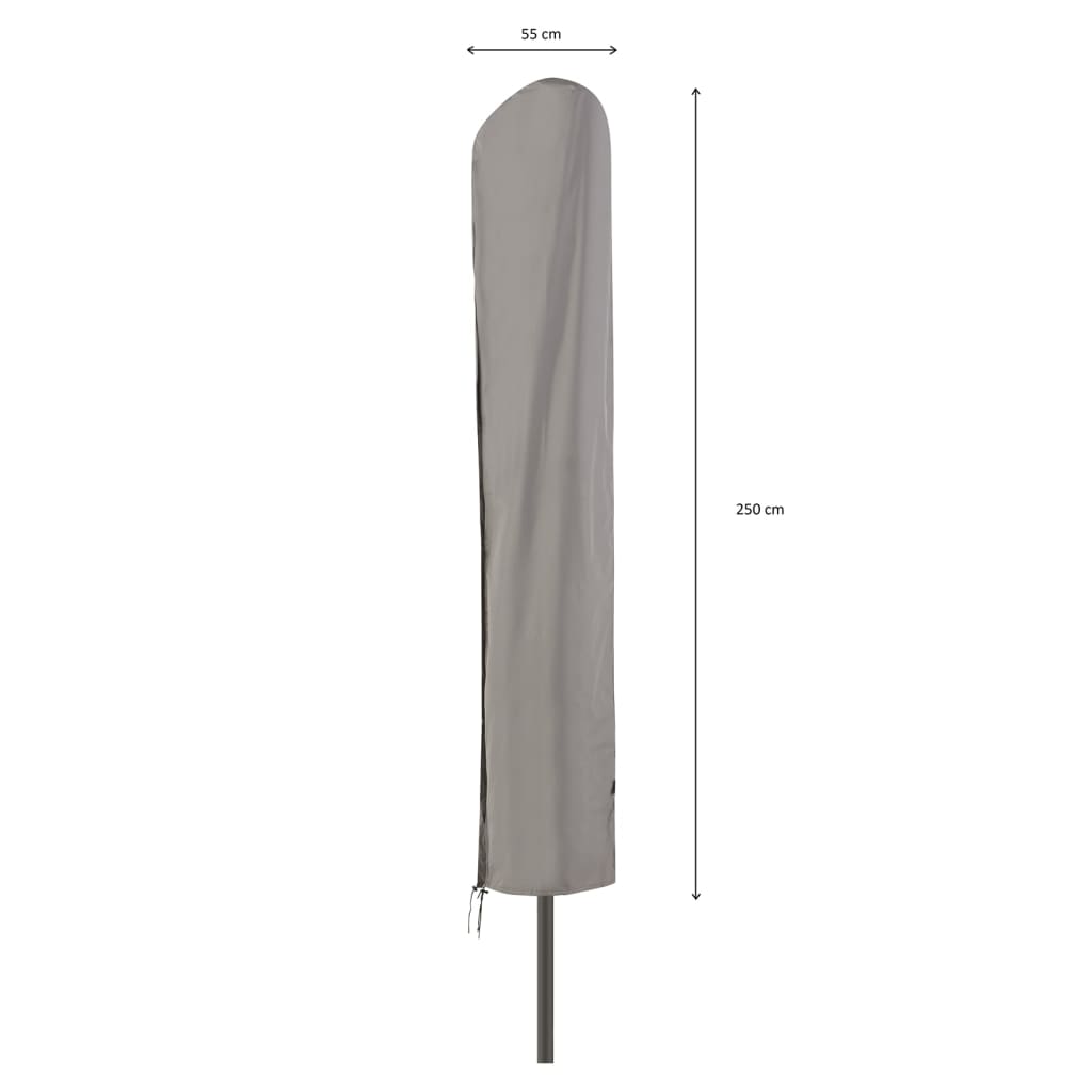 Madison Husă de protecție pentru umbrelă de exterior, gri, 55x250 cm