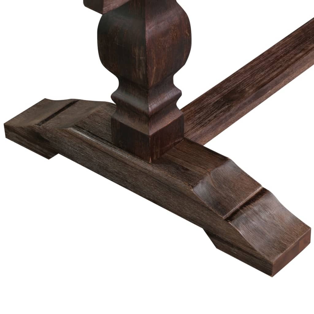vidaXL Masă pliabilă cu piedestal dublu, lemn acacia, 180 x 80 x 75 cm