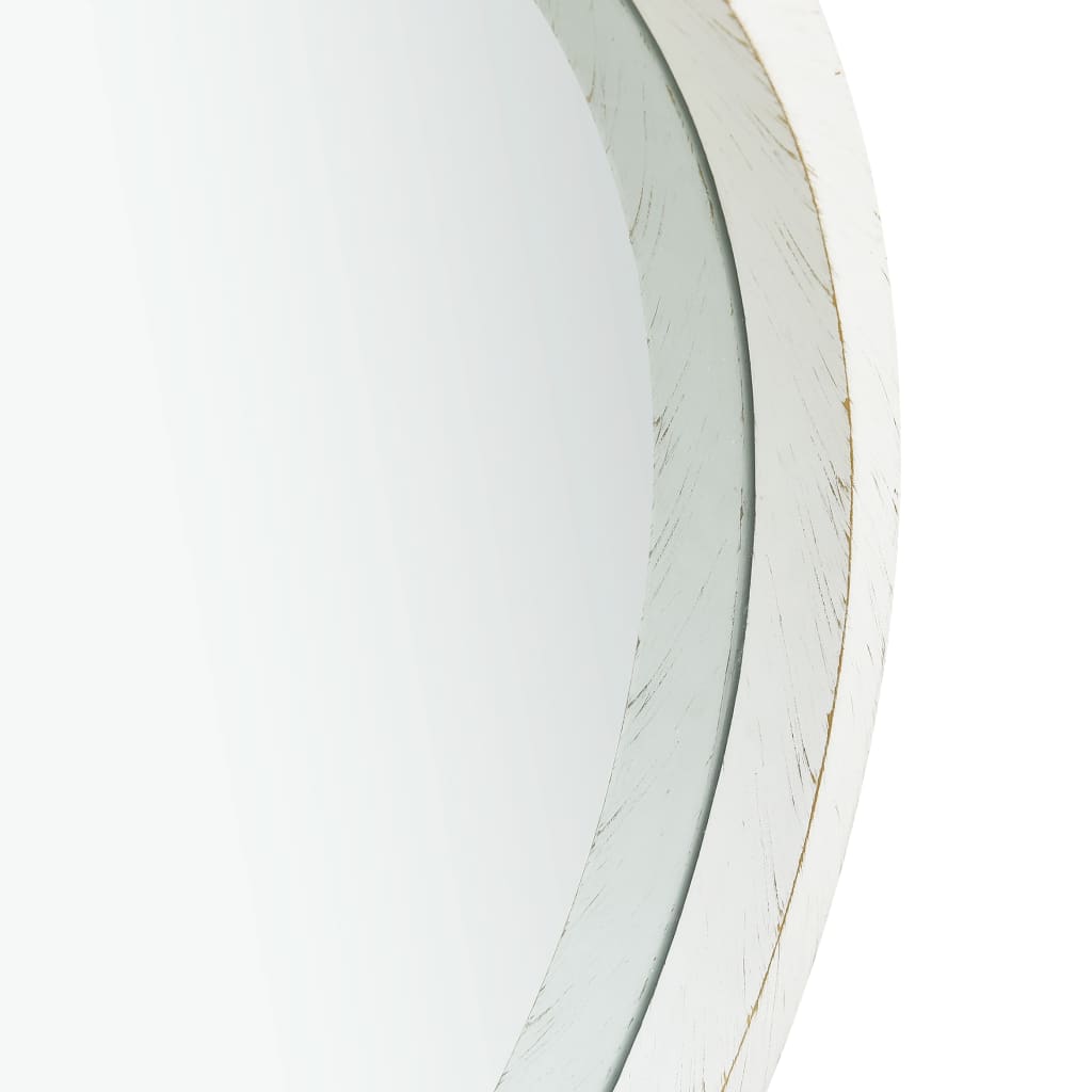 vidaXL Oglindă de perete cu o curea, 40 cm, alb