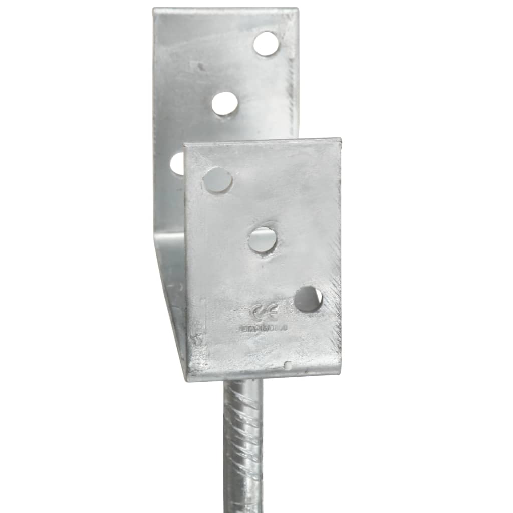 vidaXL Ancore de gard, 6 buc., argintiu, 9x6x30 cm, oțel galvanizat