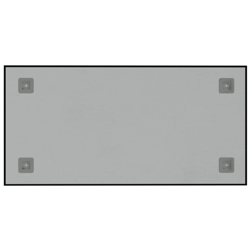 vidaXL Tablă magnetică de perete neagră 60x30 cm, sticlă securizată