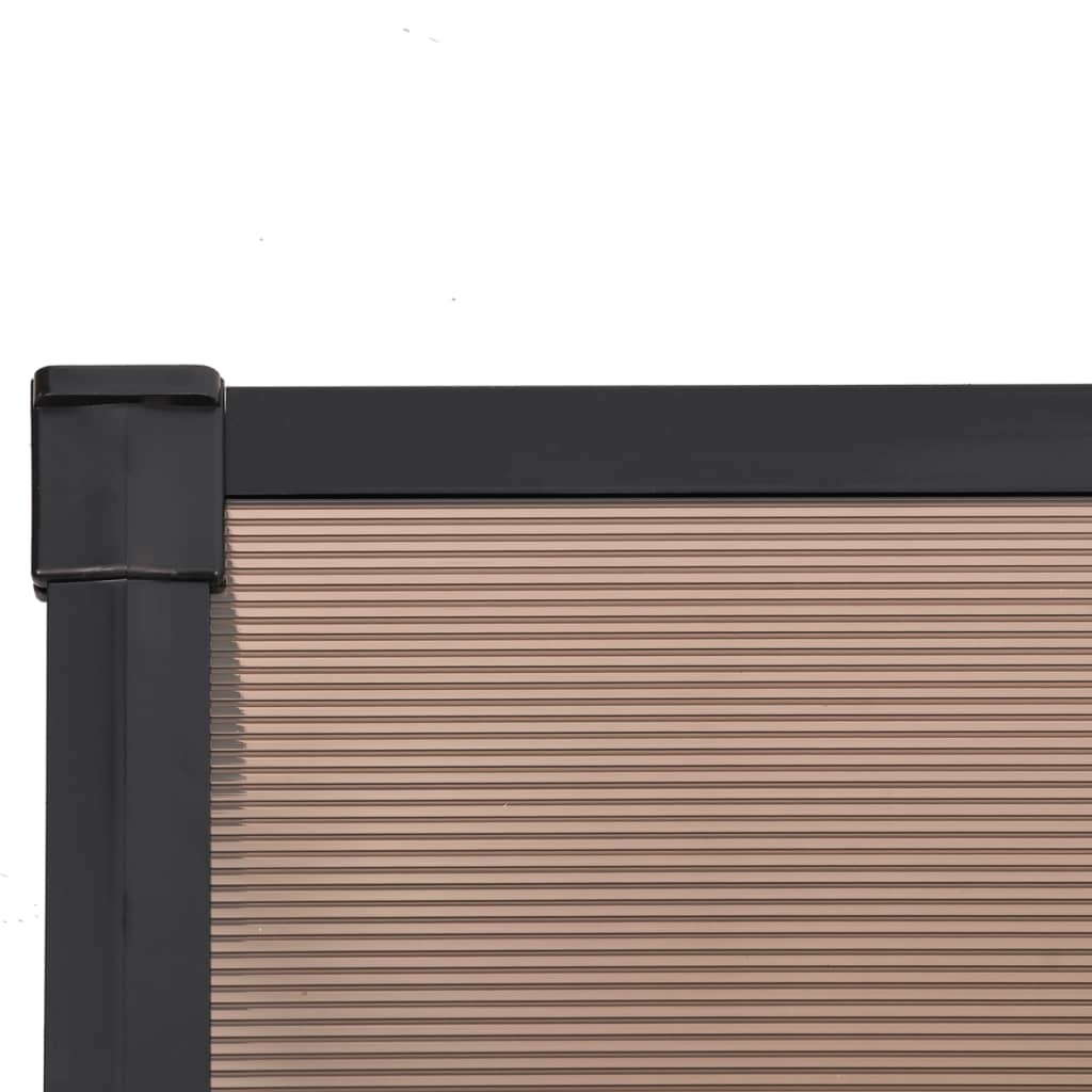 vidaXL Copertină de ușă, negru, 358,5x90 cm, policarbonat