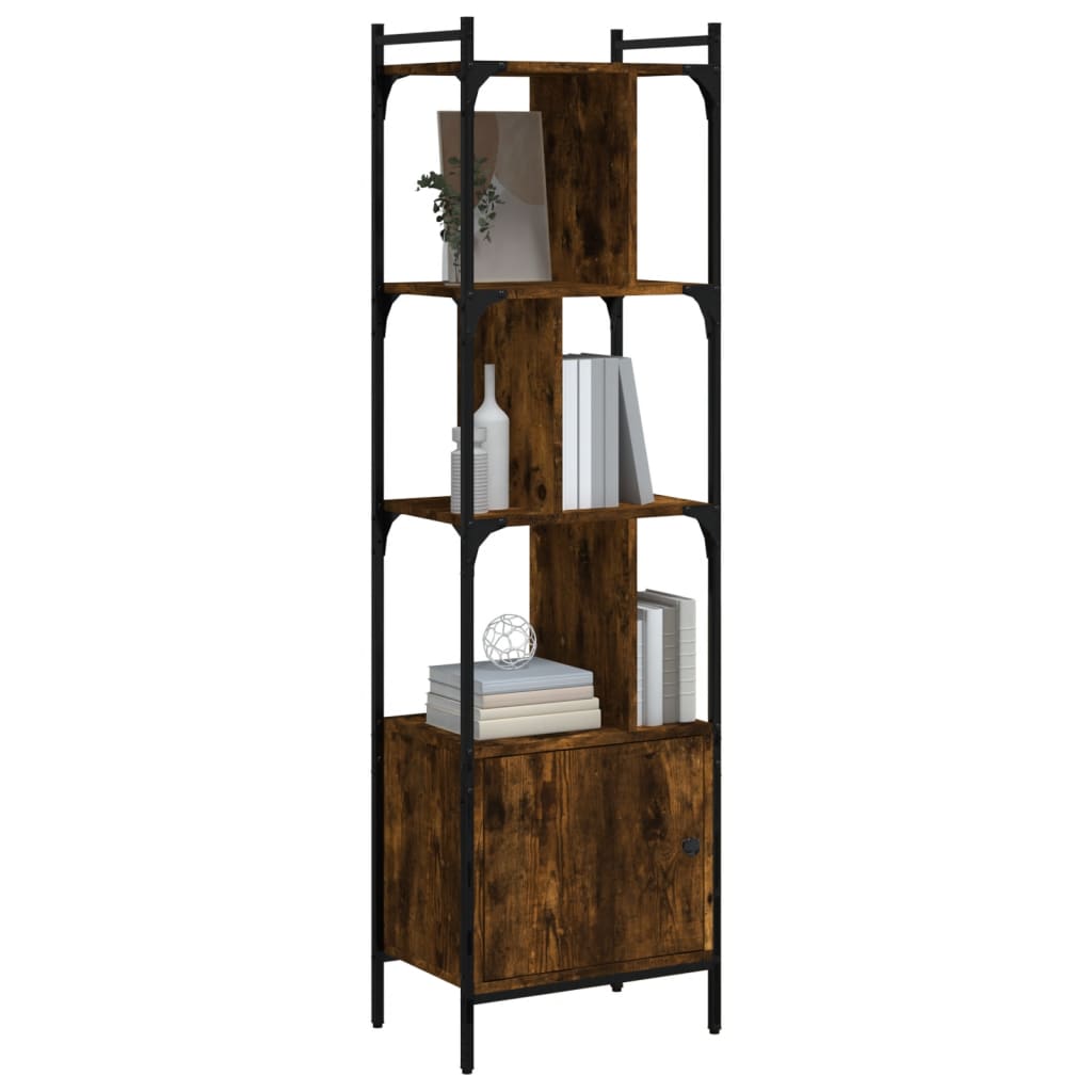 vidaXL Bibliotecă cu ușă stejar fumuriu 44,5x30x154,5 cm lemn compozit