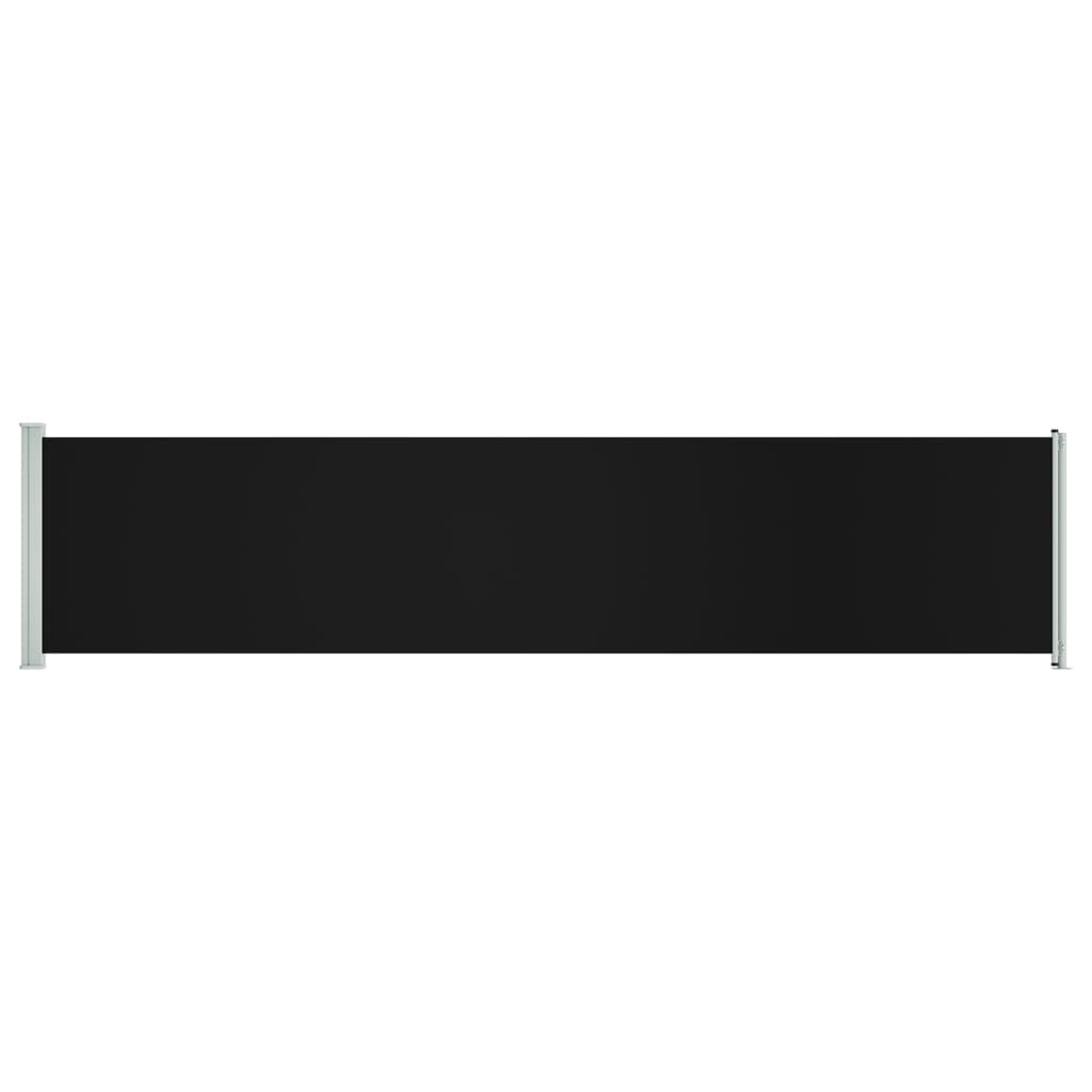 vidaXL Copertină laterală retractabilă de terasă, negru, 140x600 cm