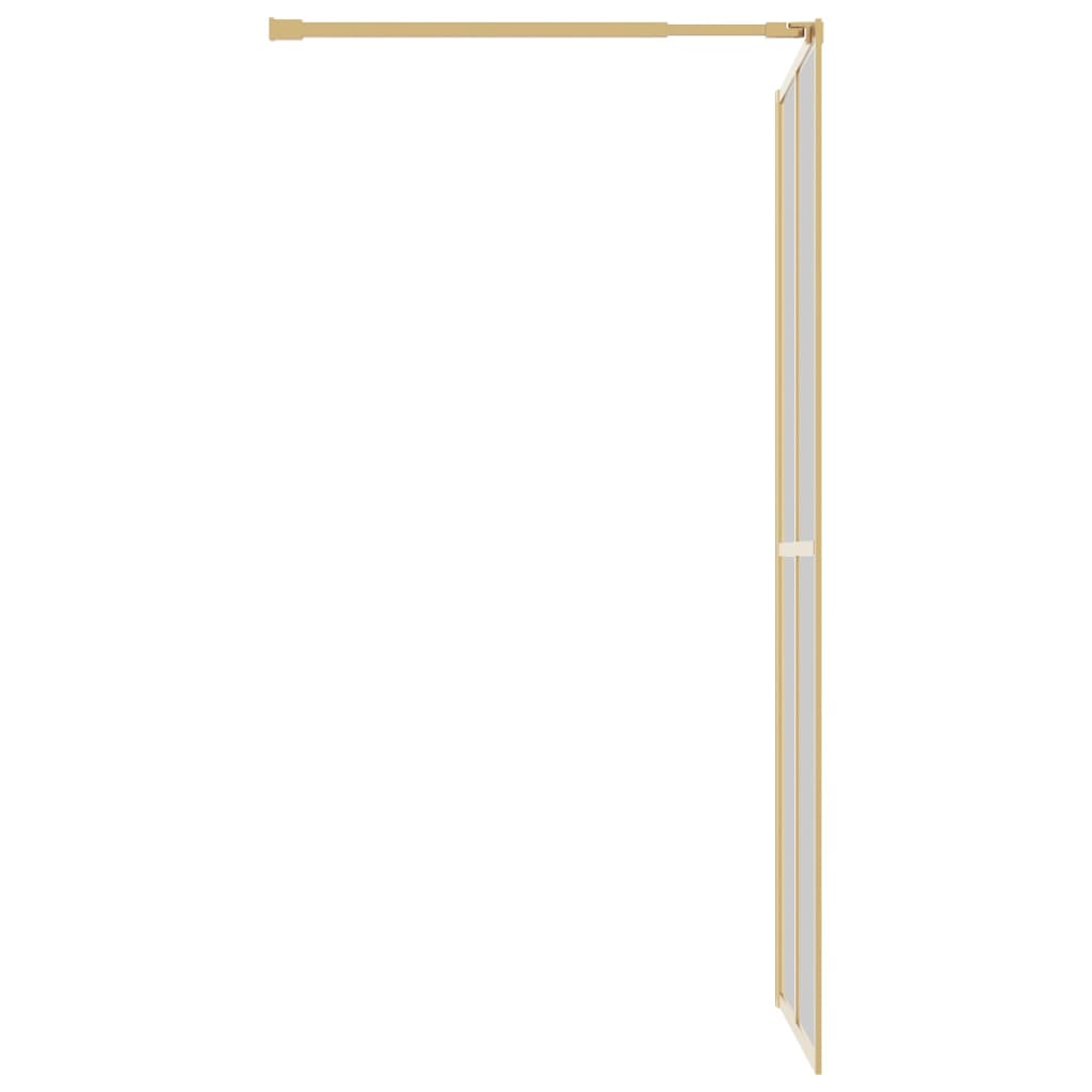 vidaXL Paravan duș walk-in, auriu, 80x195 cm, sticlă ESG transparentă