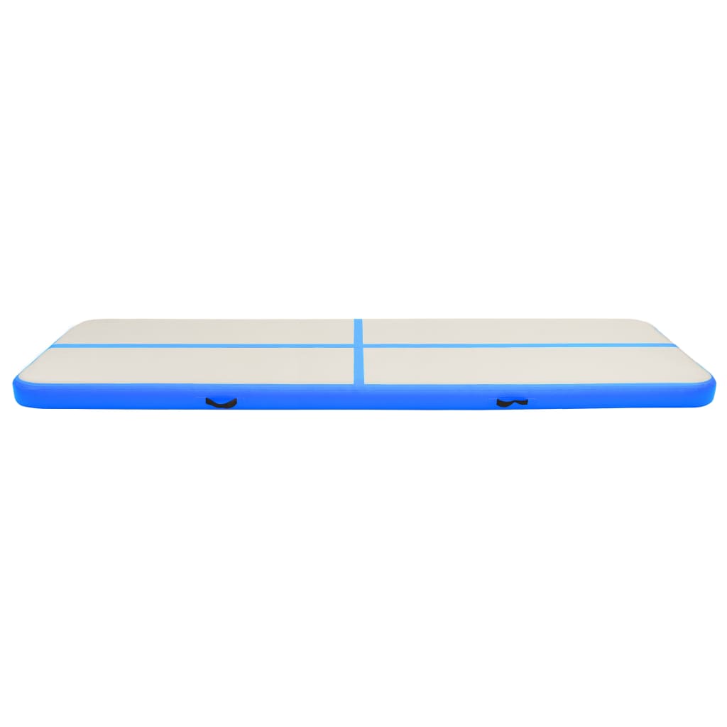 vidaXL Saltea gimnastică gonflabilă cu pompă albastru 700x100x15cm PVC