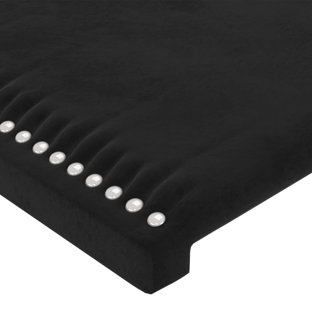 vidaXL Tăblii de pat, 2 buc, negru, 100x5x78/88 cm, catifea