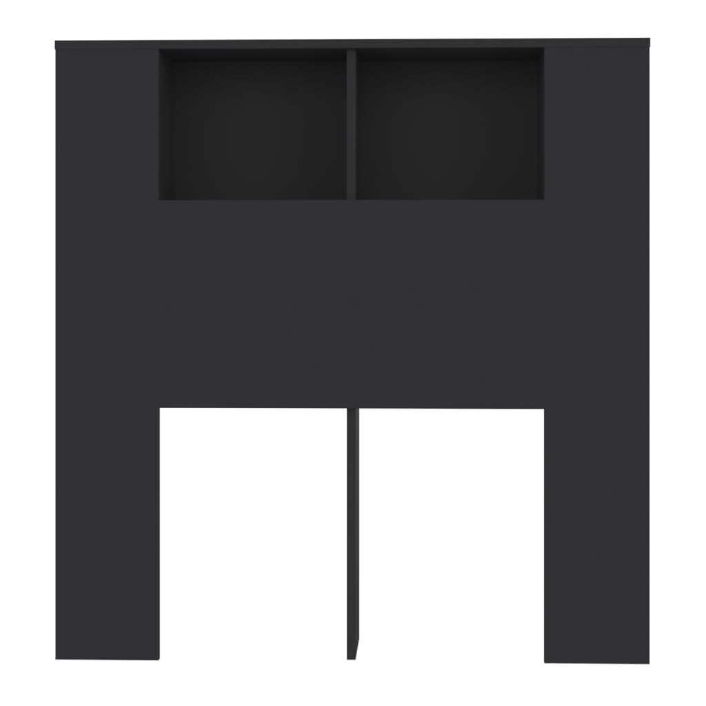 vidaXL Tăblie de pat cu dulap, negru, 100x18,5x104,5 cm
