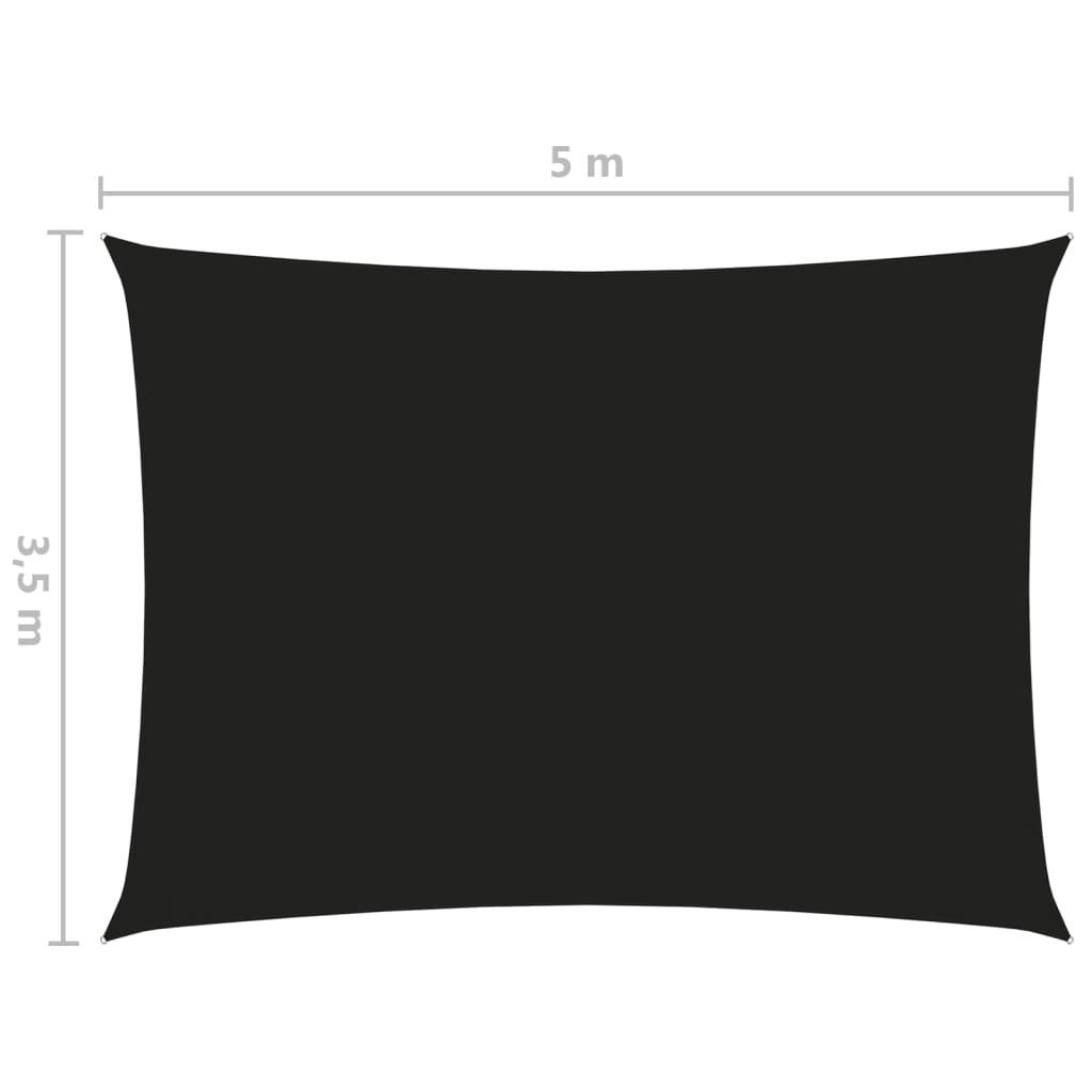 vidaXL Parasolar, negru, 3,5x5 m, țesătură oxford, dreptunghiular