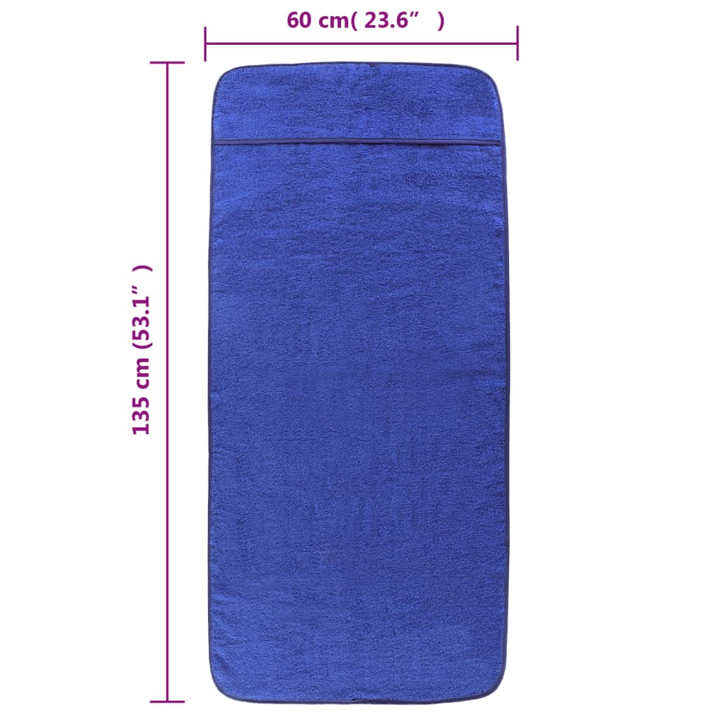 vidaXL Prosoape de plajă, 4 buc., albastru, 60x135 cm, textil 400 GSM