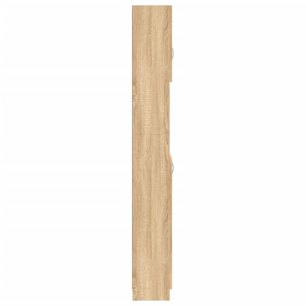 vidaXL Dulap de baie, stejar Sonoma, 32x25,5x190 cm, PAL