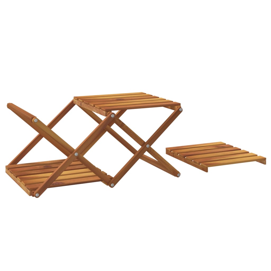 vidaXL Raft pliabil cu 3 niveluri, maro, 43x31x63 cm lemn masiv acacia