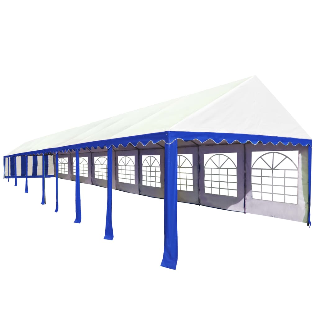 vidaXL Pavilion de grădină, albastru și alb, 6 x 16 m, PVC