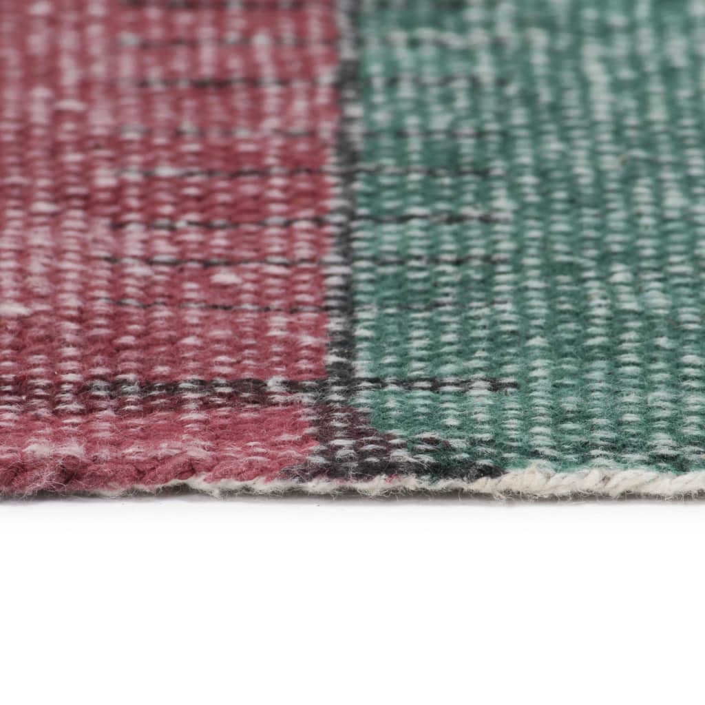 vidaXL Covor kilim țesut manual, multicolor, 120 x 180 cm, bumbac