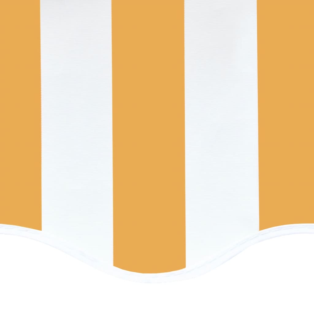 vidaXL Pânză de rezervă copertină, galben și alb, 4,5x3,5 m