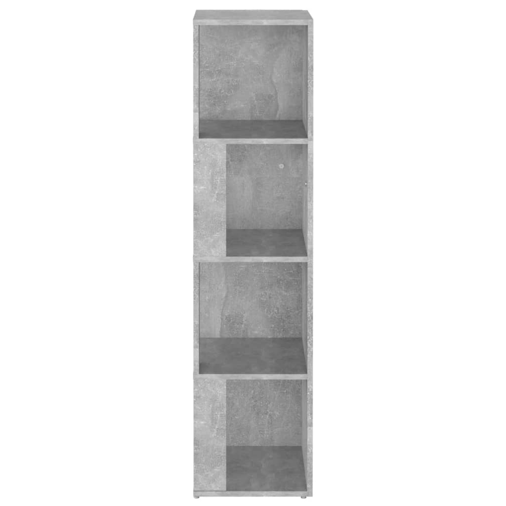 vidaXL Dulap de colț, gri beton, 33x33x132 cm, PAL