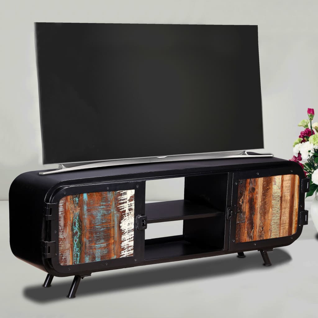 vidaXL Comodă TV, 120 x 30 x 45 cm, lemn masiv reciclat