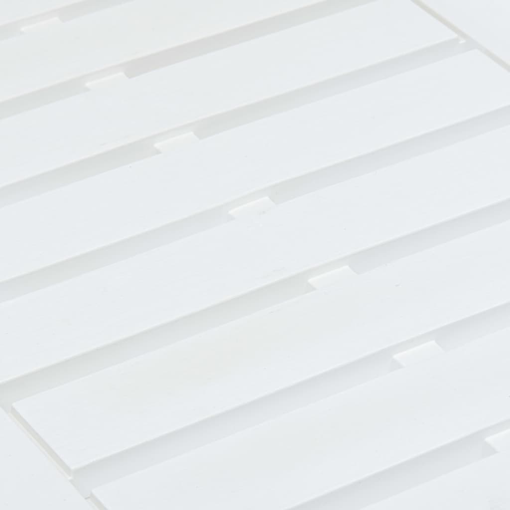 vidaXL Masă de grădină, alb, 78 x 55 x 38 cm, plastic