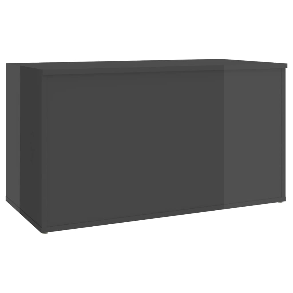 vidaXL Cufăr depozitare, gri extralucios, 84x42x46 cm, lemn compozit
