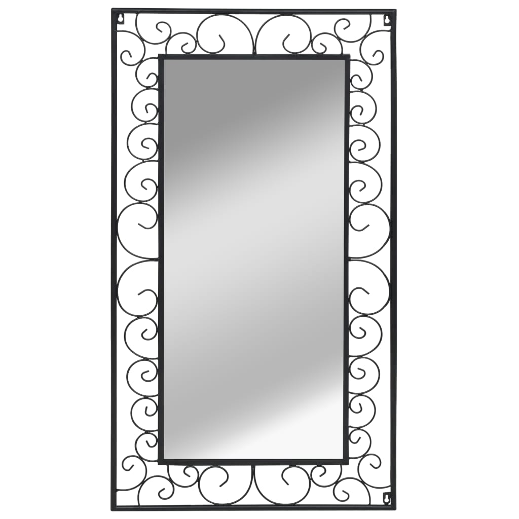 vidaXL Oglindă de perete dreptunghiulară, negru, 60 x 110 cm