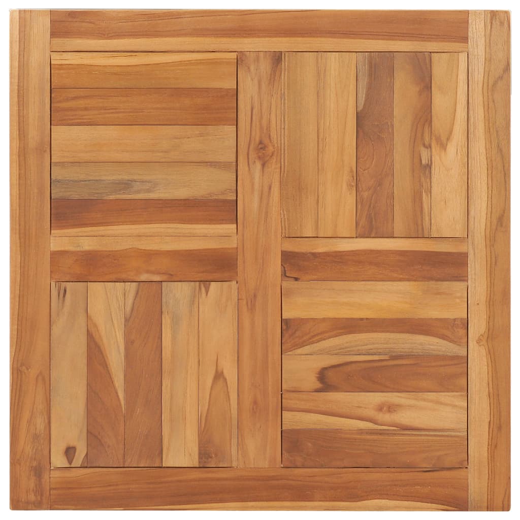 vidaXL Blat de masă, 70 x 70 x 2,5 cm, lemn masiv de tec
