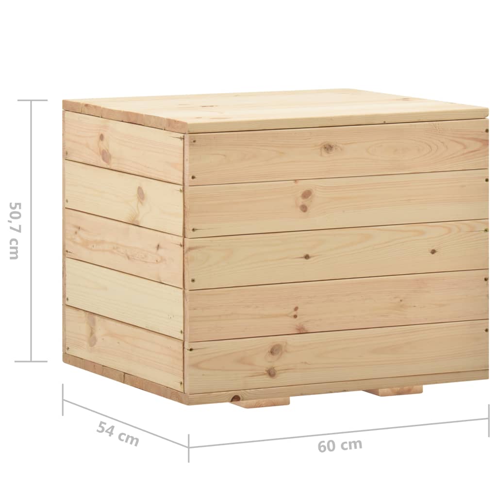vidaXL Ladă de depozitare, 60 x 54 x 50,7 cm, lemn masiv de pin