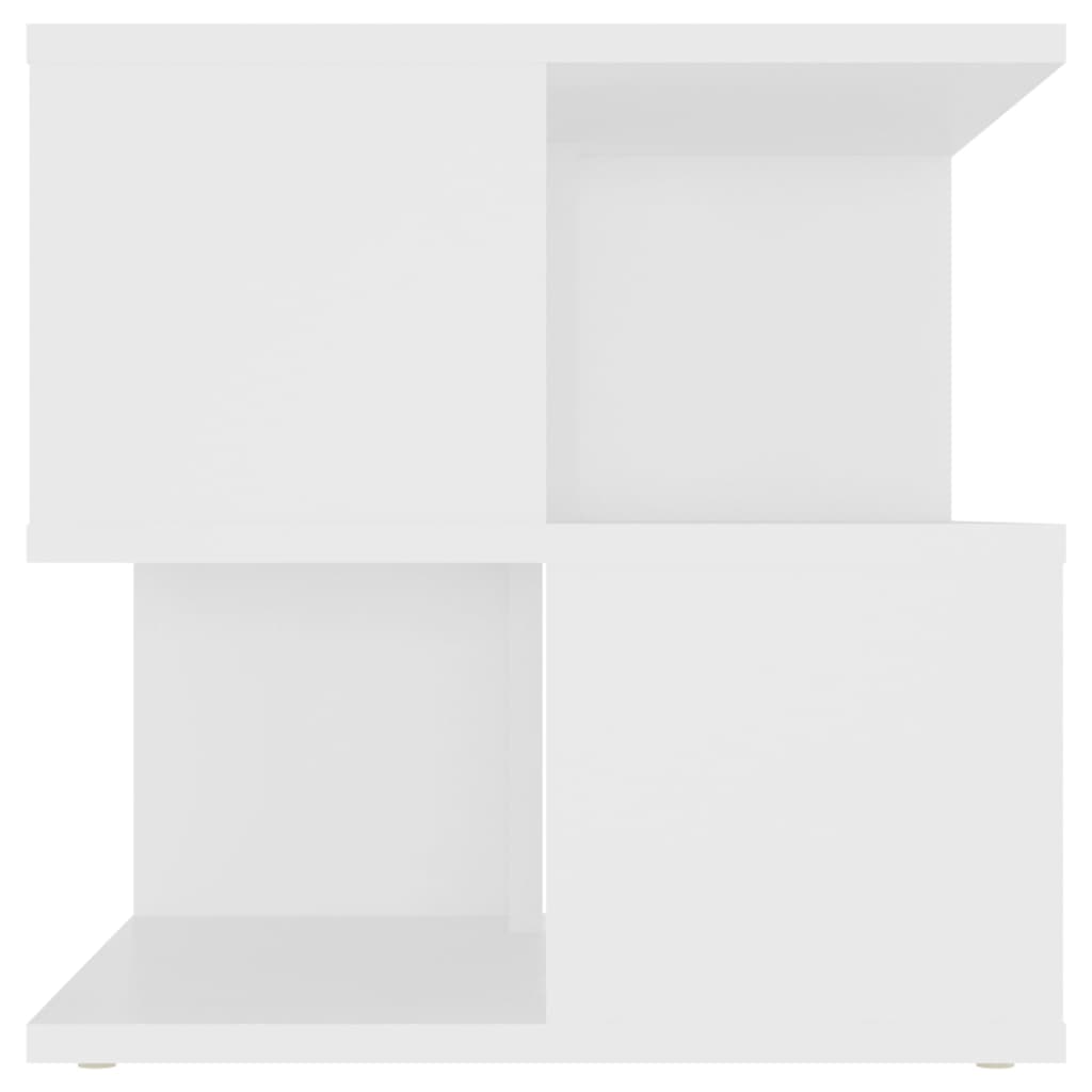 vidaXL Masă laterală, alb, 40x40x40 cm, PAL