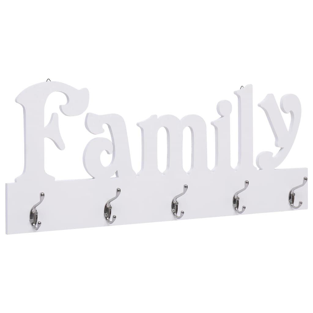 vidaXL Cuier de perete FAMILY, 74 x 29,5 cm