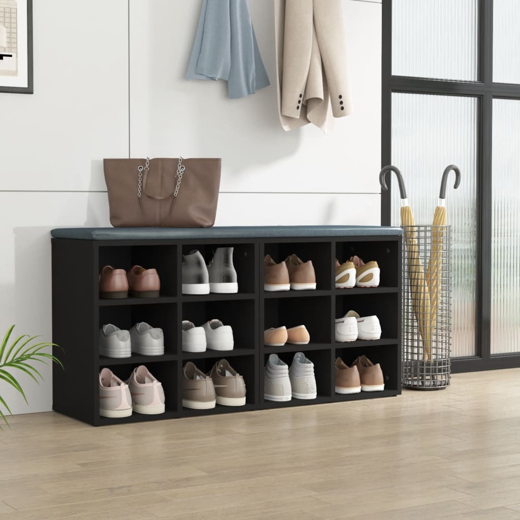 vidaXL Dulap de pantofi, negru, 52,5x30x50 cm