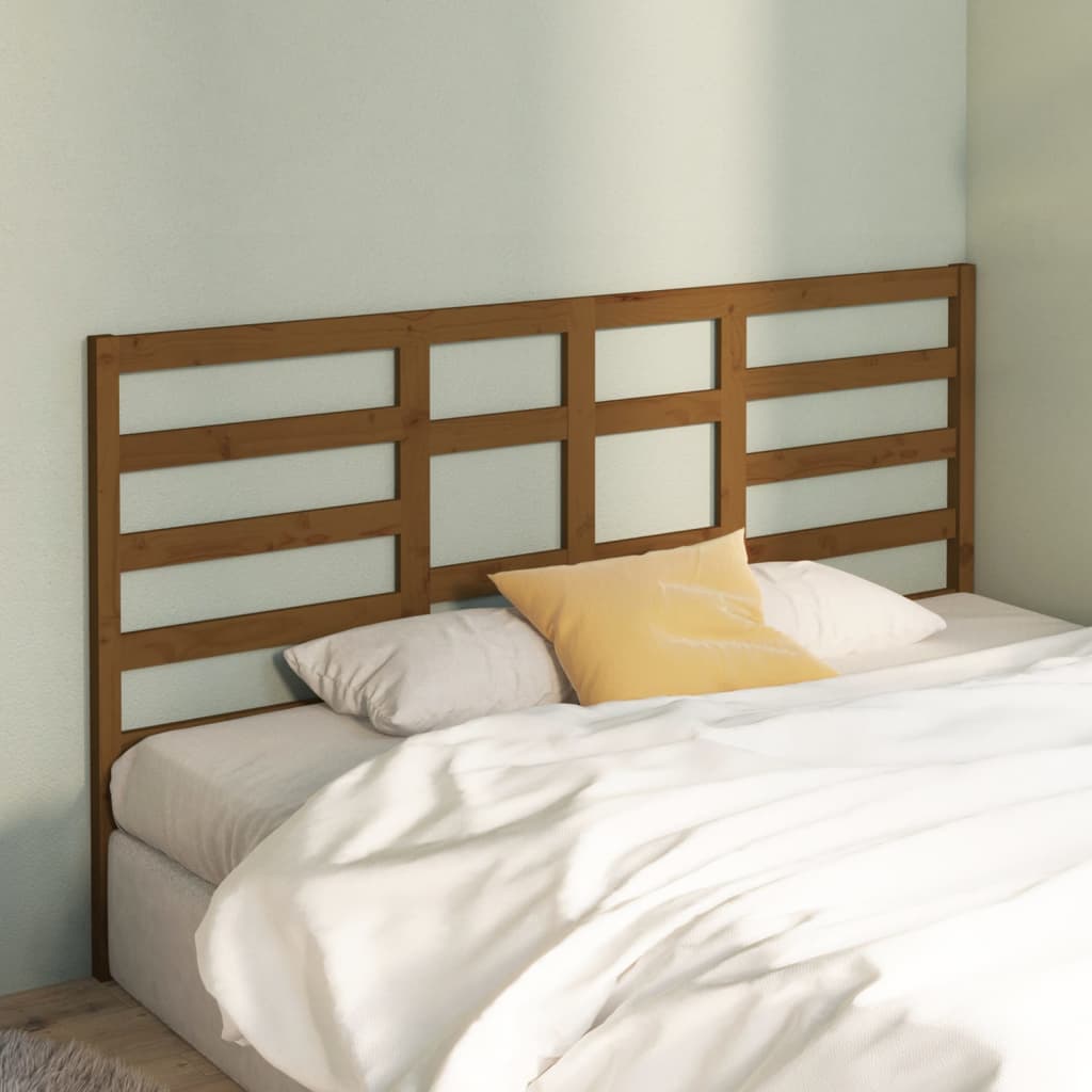 vidaXL Tăblie de pat, maro miere, 206x4x104 cm, lemn masiv de pin