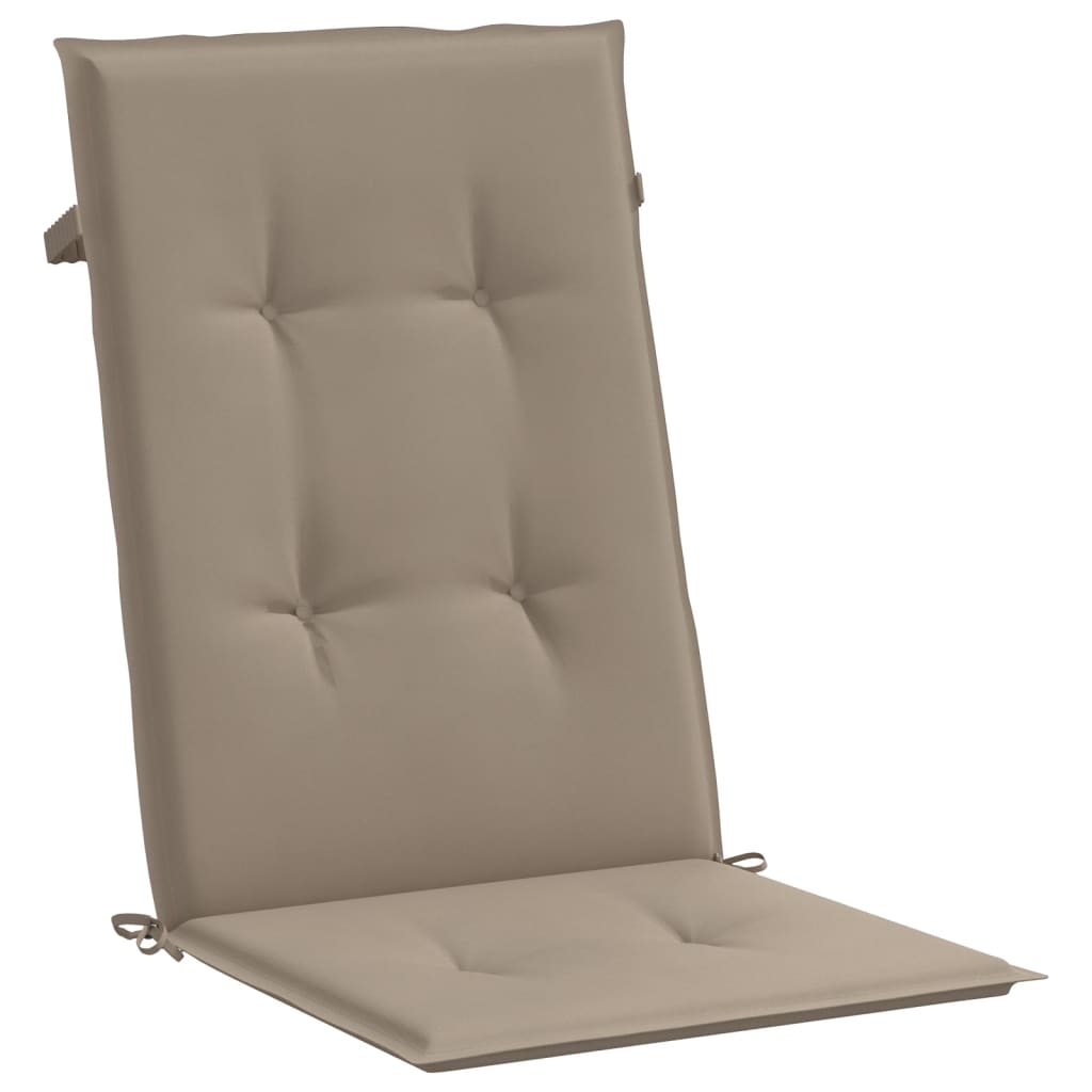 vidaXL Perne scaun spătar înalt 4 buc., gri taupe, 120x50x3 cm, textil