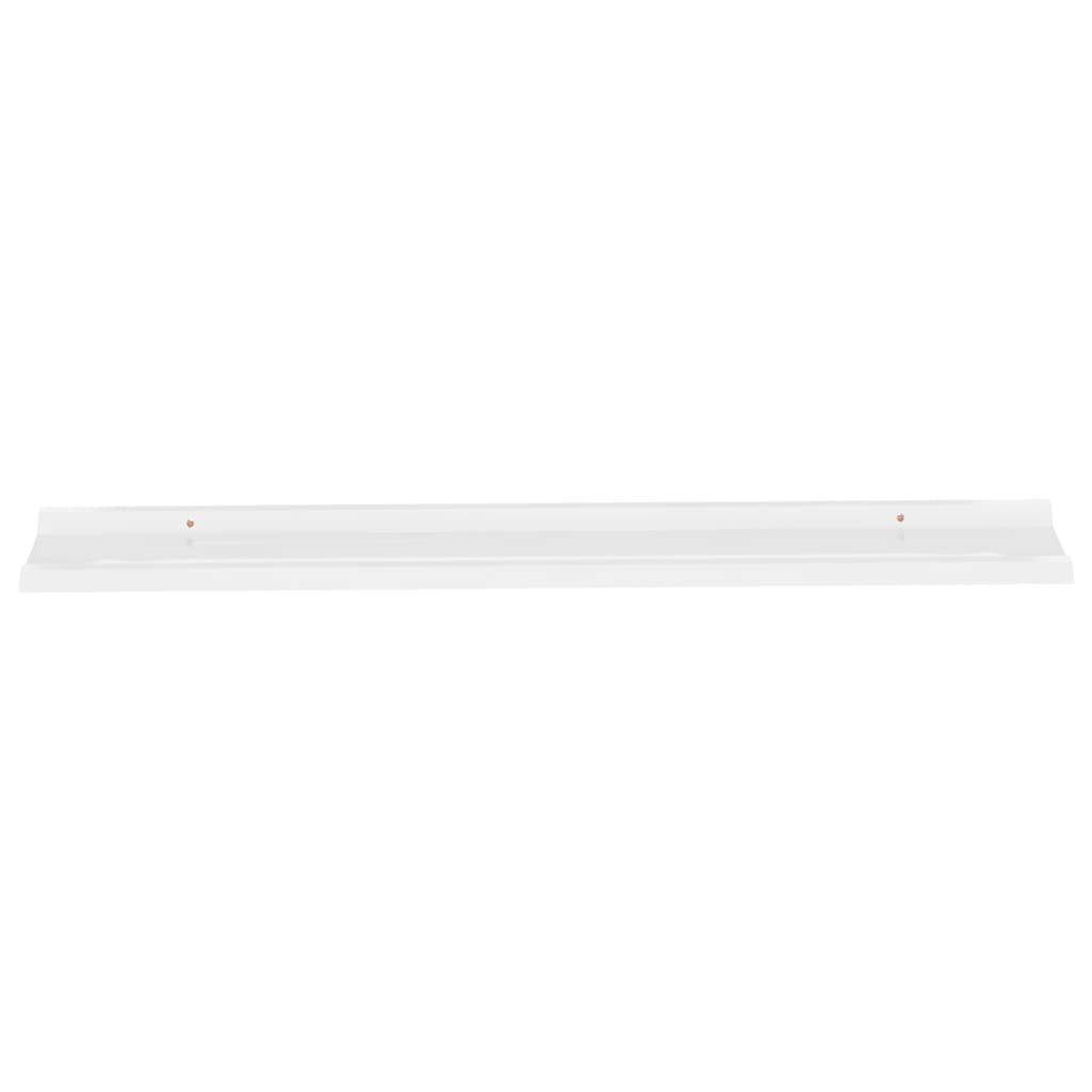 vidaXL Rafturi de perete, 2 buc., alb extralucios, 115x9x3 cm