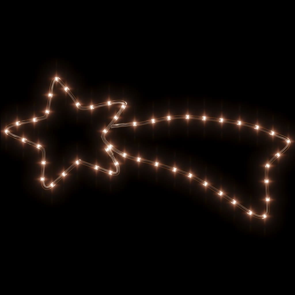 vidaXL Figurină cometă de Crăciun, 48 LED-uri, alb cald, 65x28 cm