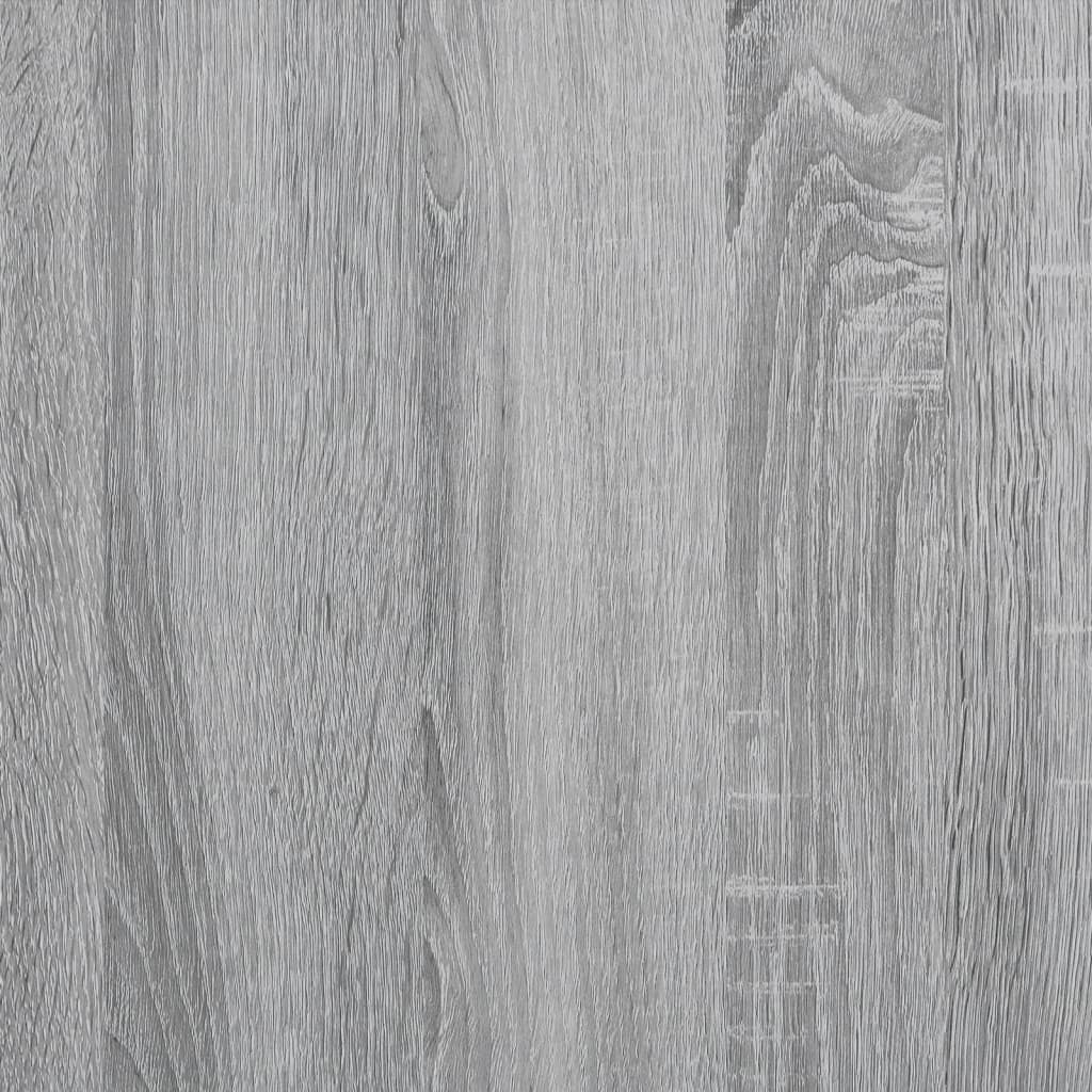 vidaXL Raft brutărie, gri sonoma, 90x40x132 cm, lemn prelucrat/metal