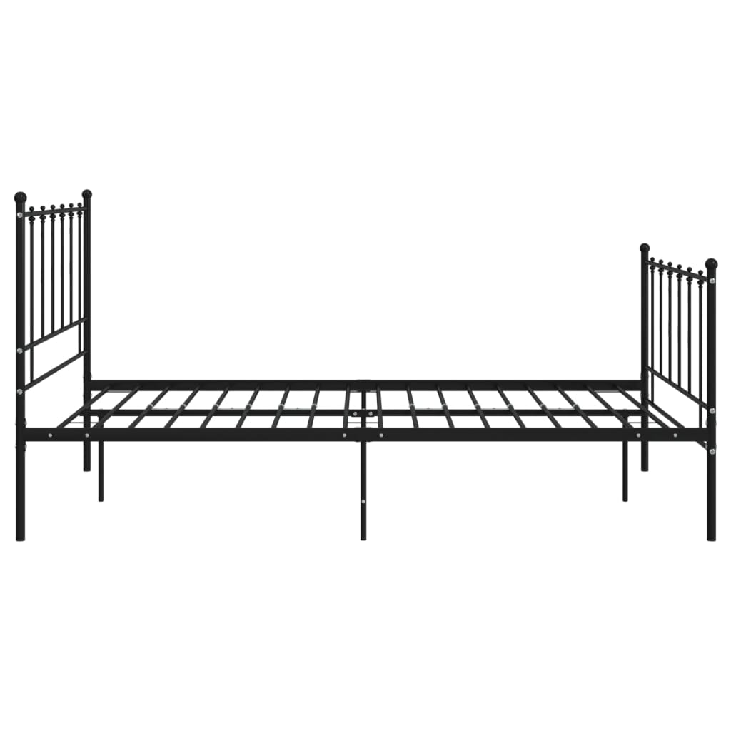 vidaXL Cadru de pat, negru, 120x200 cm, metal